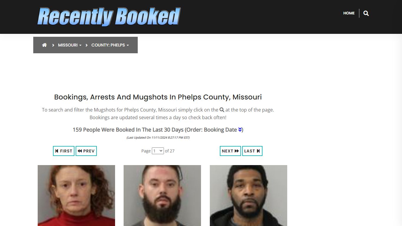 Bookings, Arrests and Mugshots in Phelps County, Missouri - Recently Booked