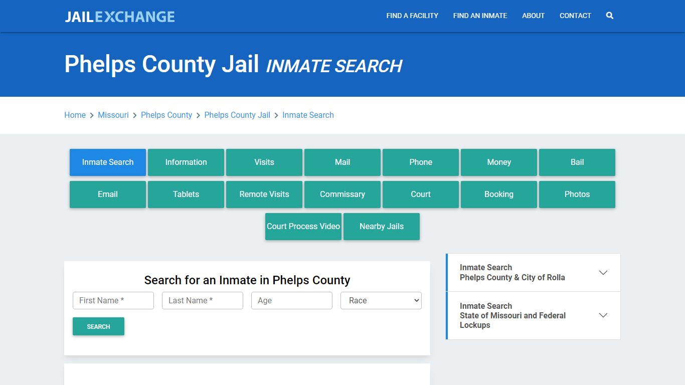 Phelps County Jail, MO Inmate Search: Roster & Mugshots