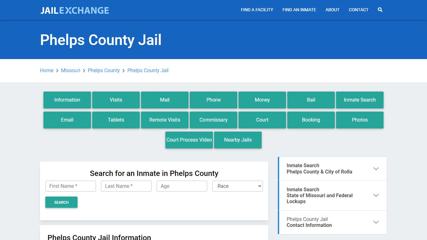 Phelps County Jail Roster Lookup, MO, Inmate Search